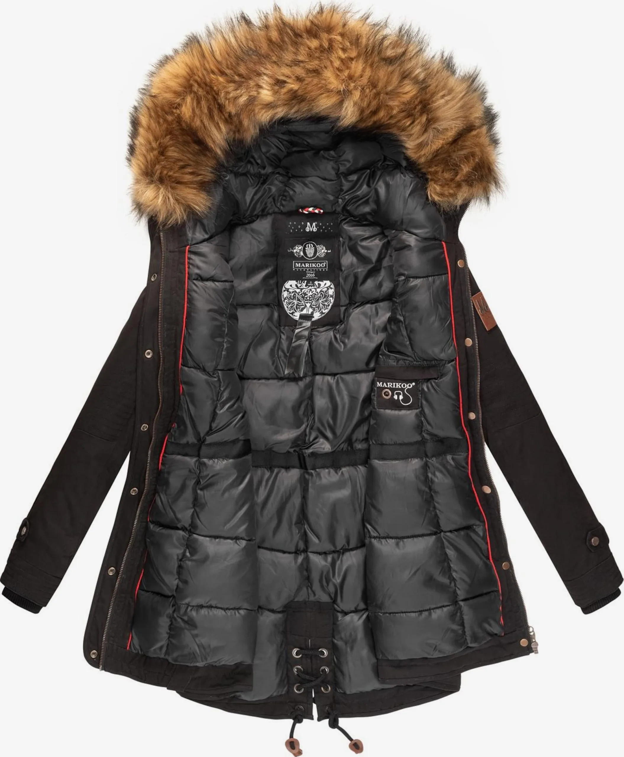 Marikoo Parkas Winterparka La Viva Dames Zwart 7 Marikoo Parkas Winterparka La Viva Dames Zwart - Afbeelding 5