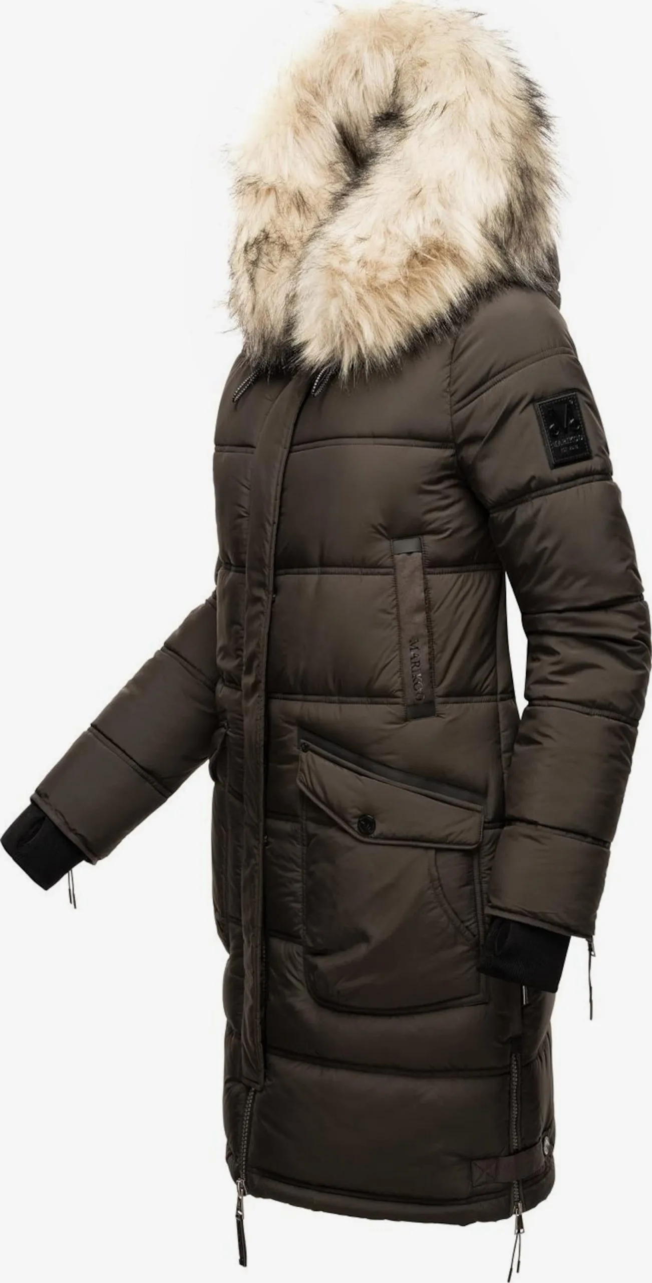 Marikoo Wintermantels Wintermantel Chaskaa Dames Basaltgrijs 4 Marikoo Wintermantels Wintermantel Chaskaa Dames Basaltgrijs - Afbeelding 2