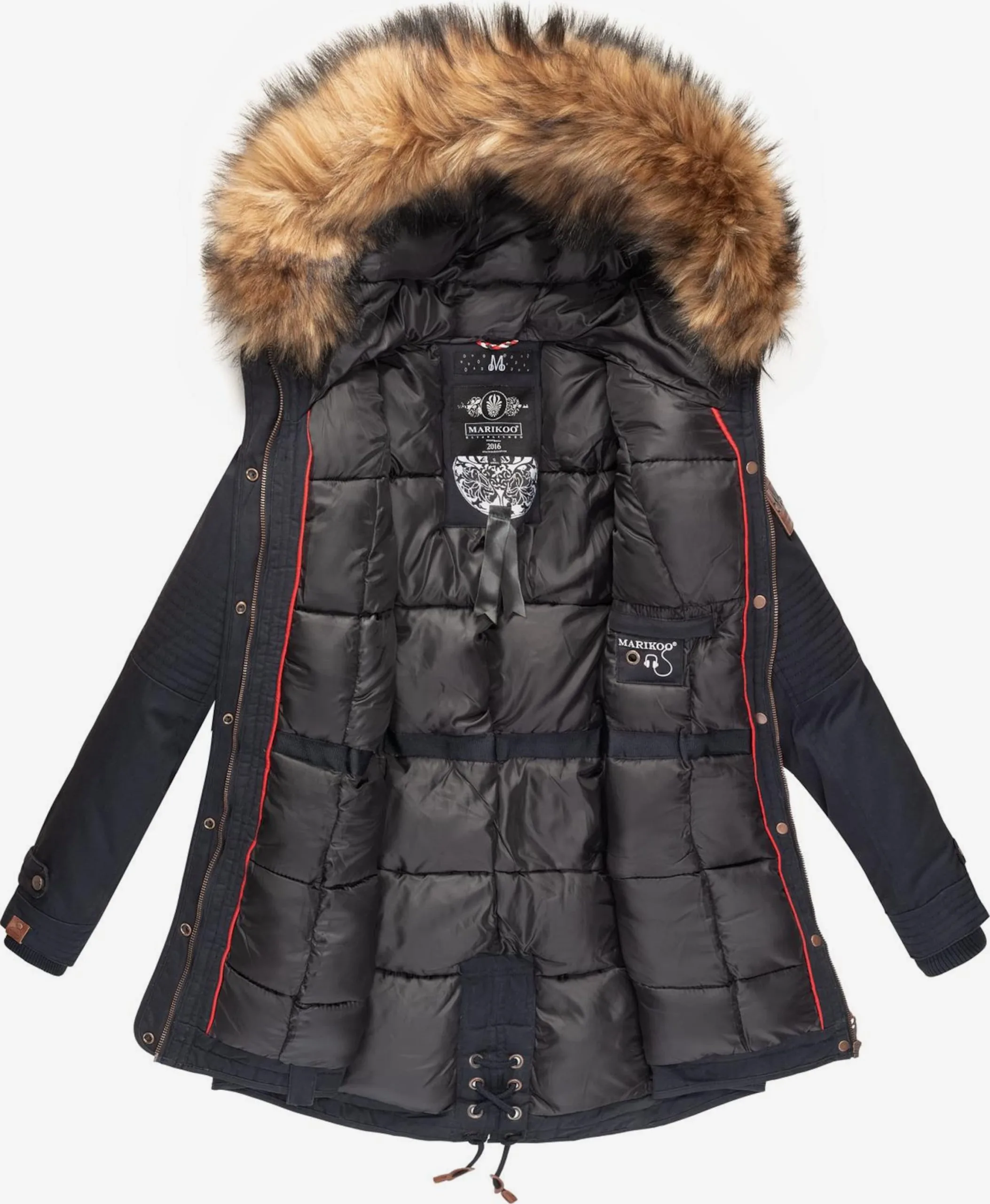 Marikoo Parkas Winterparka Dames Nachtblauw 7 Marikoo Parkas Winterparka Dames Nachtblauw - Afbeelding 5