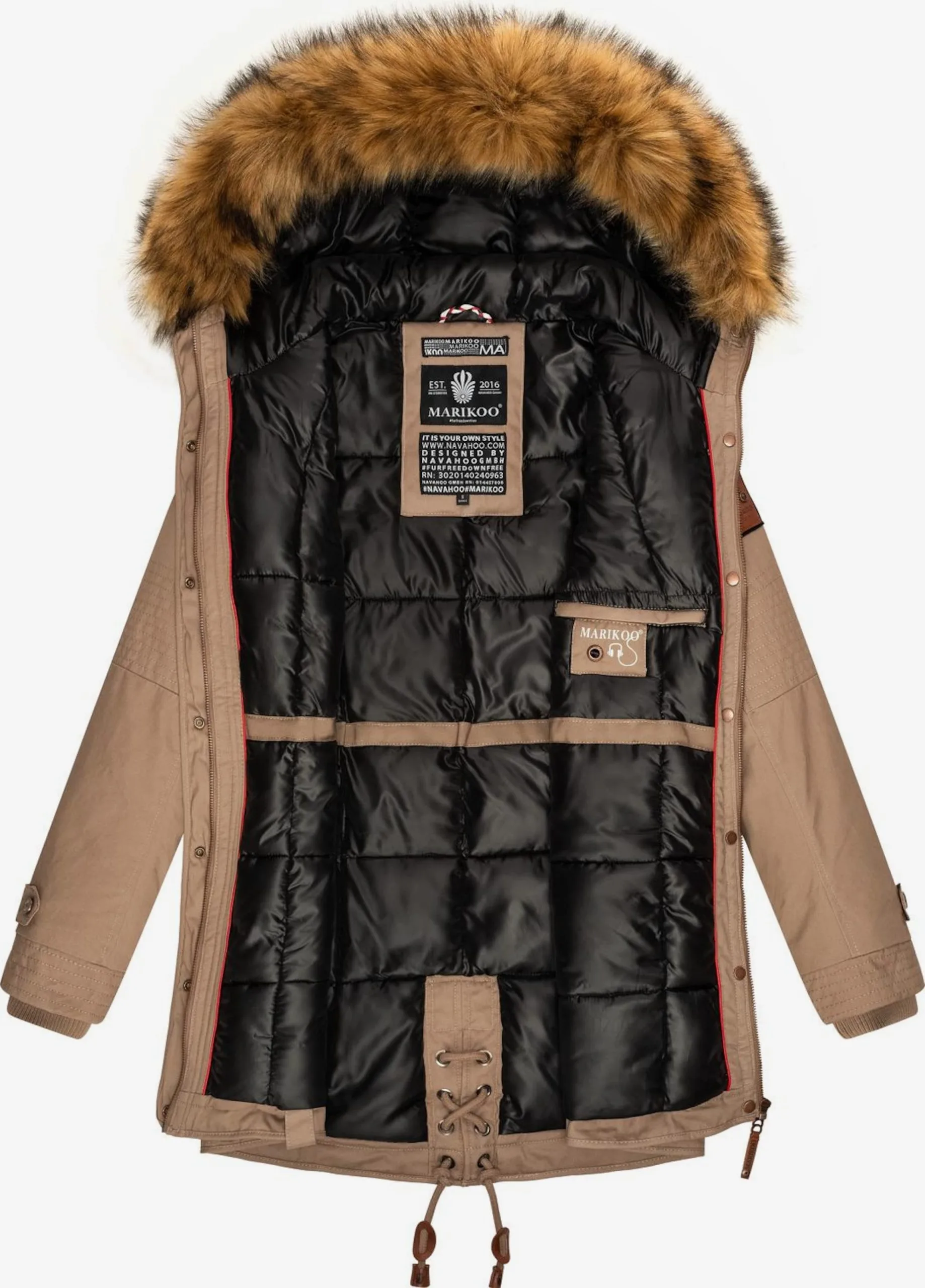 Marikoo Parkas Winterparka La Viva Dames Lichtbeige 7 Marikoo Parkas Winterparka La Viva Dames Lichtbeige - Afbeelding 5