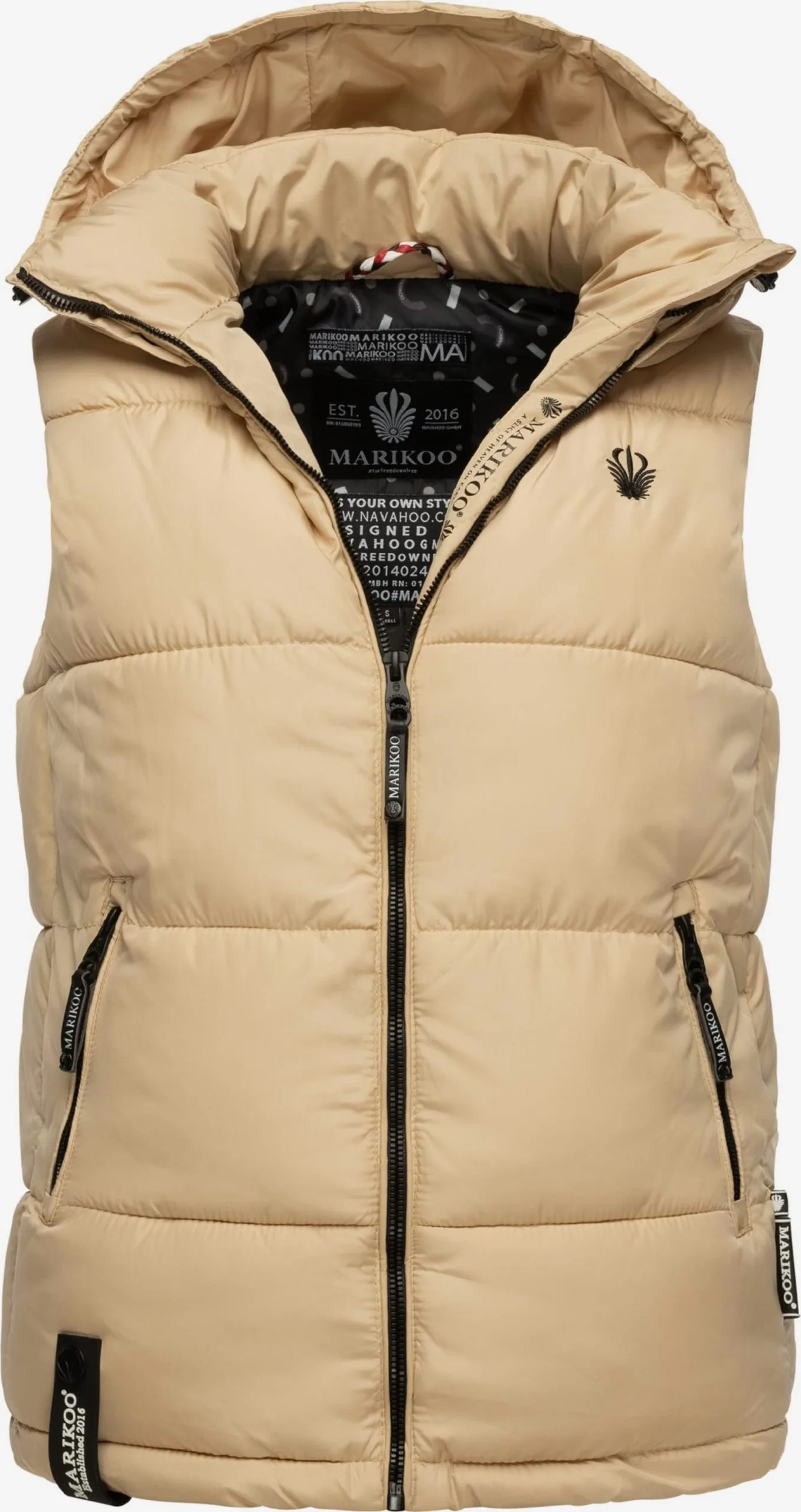 Marikoo Bodywarmers Bodywarmer Eisflöckchen Dames Beige 5 Marikoo Bodywarmers Bodywarmer Eisflöckchen Dames Beige - Afbeelding 3