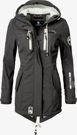 Marikoo Regenmantels Functionele Mantel Zimtzicke Dames Donkergrijs