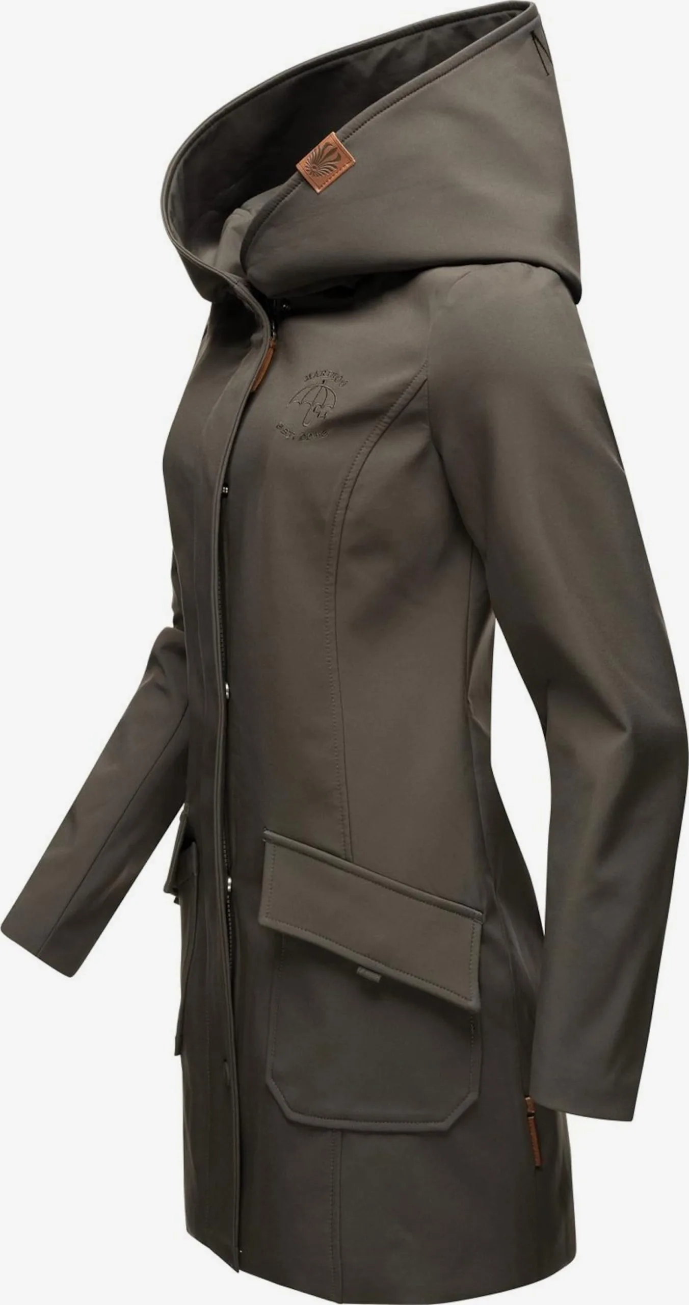 Marikoo Regenmantels Functionele Mantel Mayleen Dames Bruin 4 Marikoo Regenmantels Functionele Mantel Mayleen Dames Bruin - Afbeelding 2