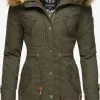 Marikoo Parkas Winterparka Dames Kaki