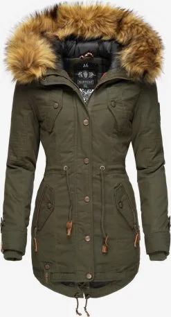Marikoo Parkas Winterparka Dames Kaki