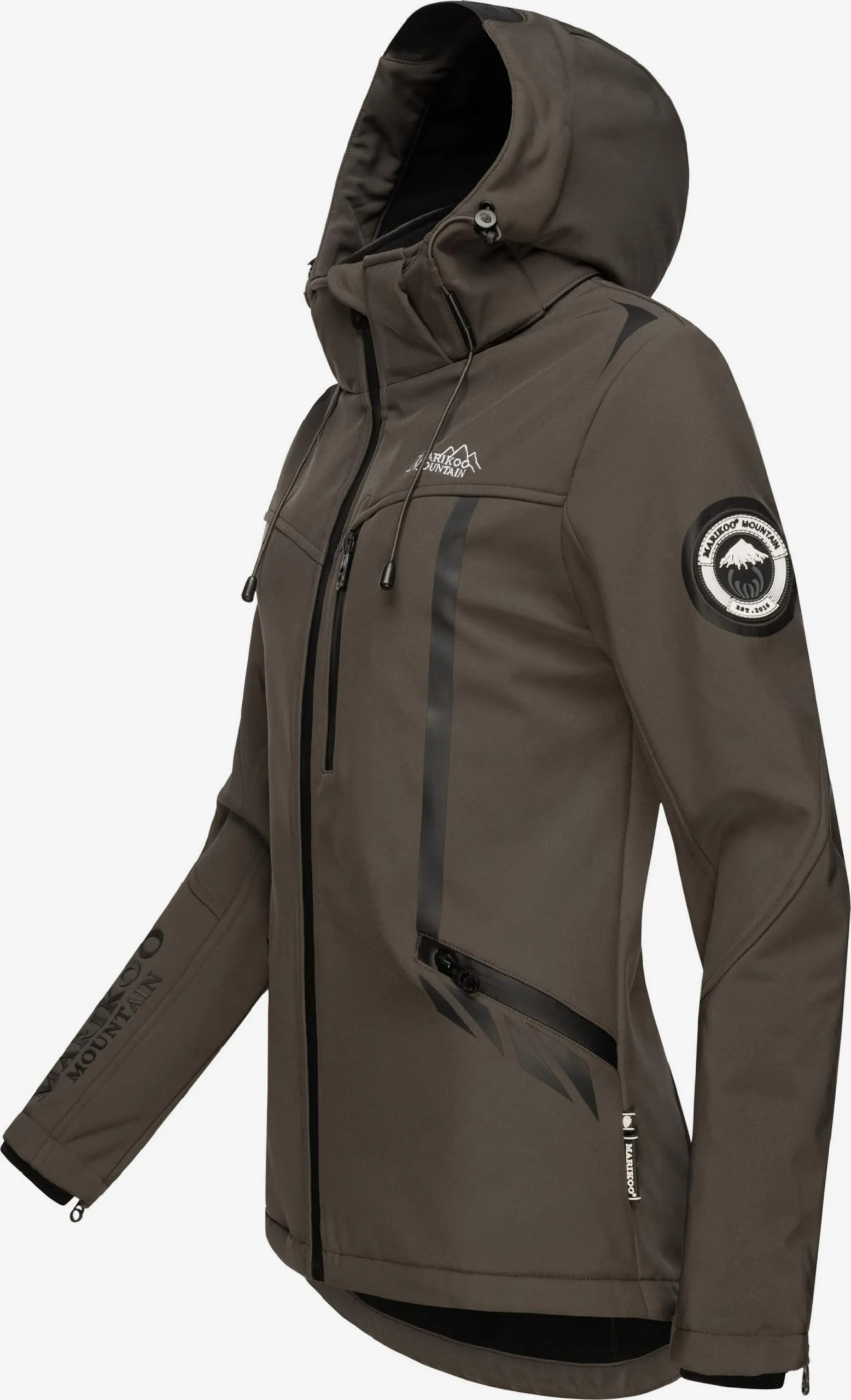 Marikoo Winterjassen Winterjas Dames Bruin 4 Marikoo Winterjassen Winterjas Dames Bruin - Afbeelding 2