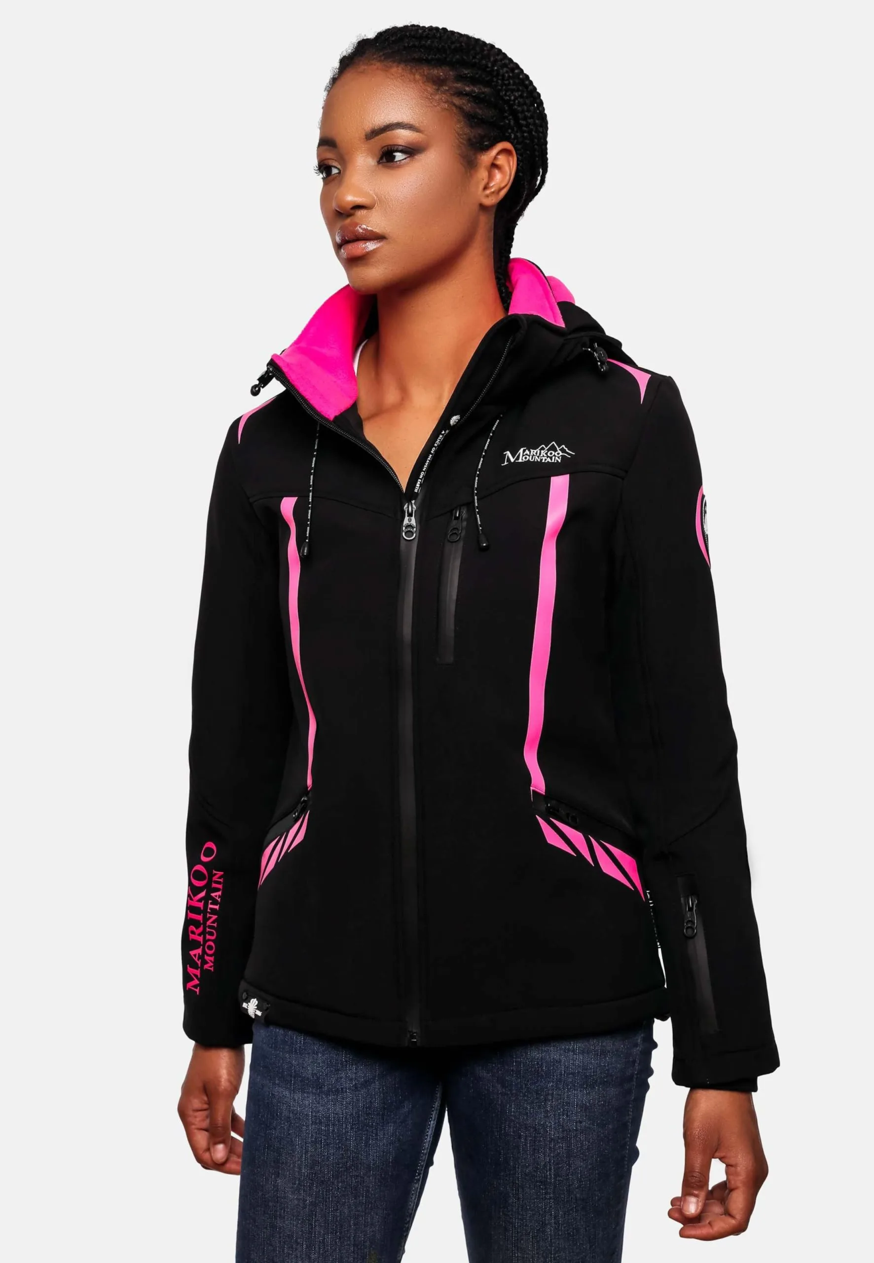 Marikoo Winterjassen Winterjas Dames Zwart 8 Marikoo Winterjassen Winterjas Dames Zwart - Afbeelding 6