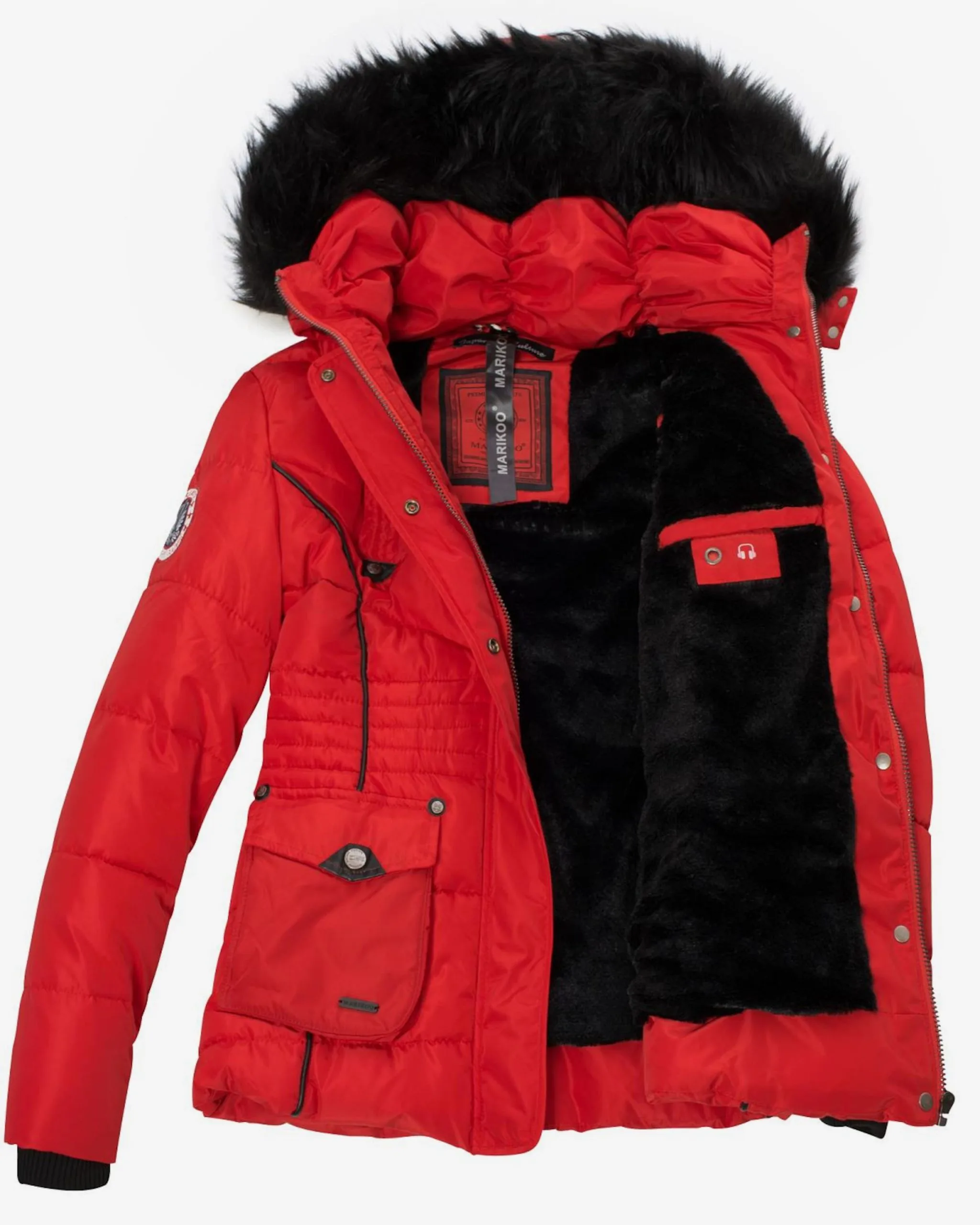 Marikoo Winterjassen Winterjas Vanilla Dames Rood 10 Marikoo Winterjassen Winterjas Vanilla Dames Rood - Afbeelding 8
