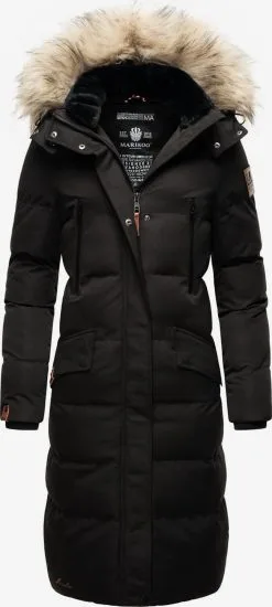 Marikoo Wintermantels Wintermantel Schneesternchen Dames Zwart