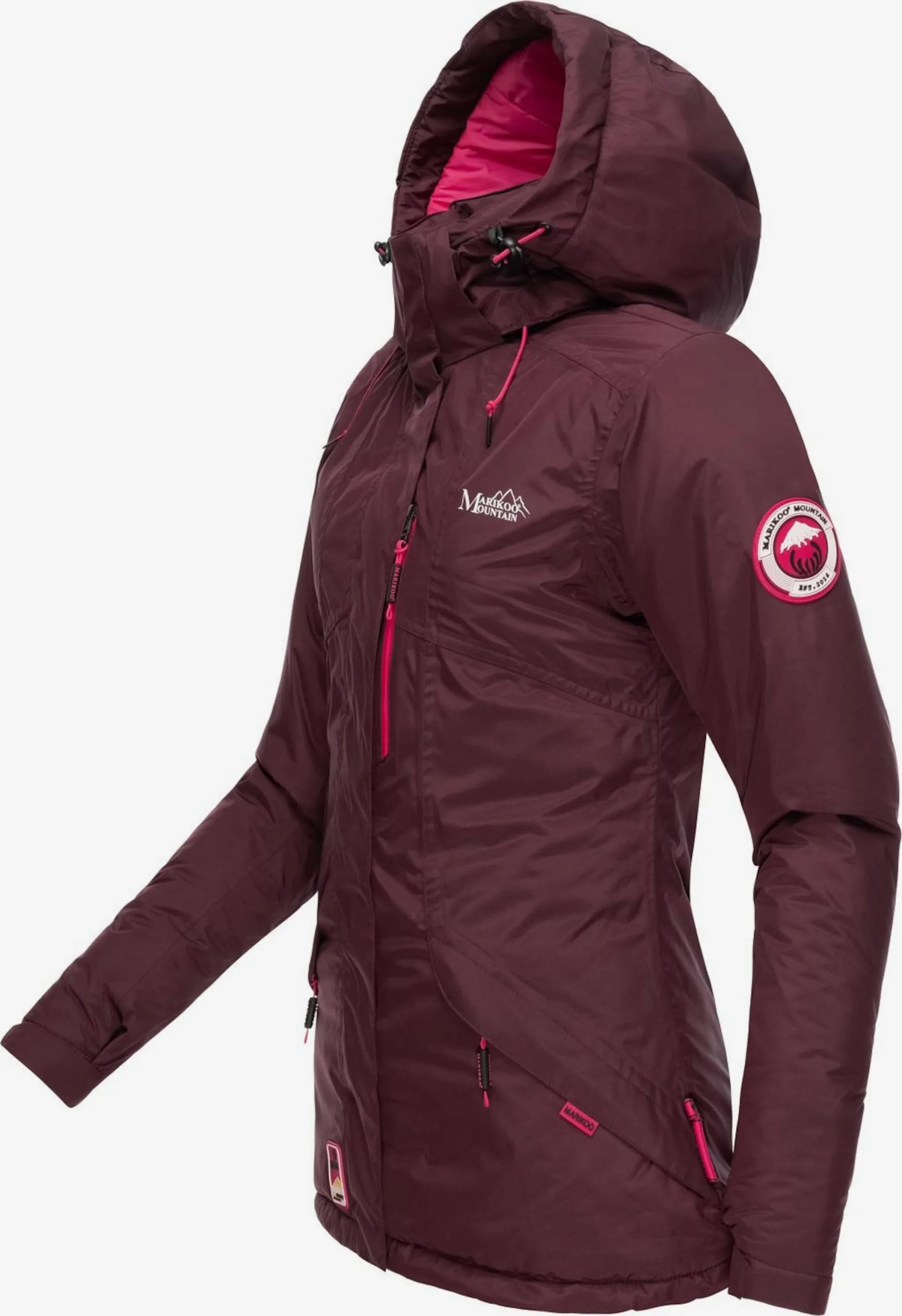 Marikoo Outdoor Jassen Functionele Jas Rabeaa Dames Bourgogne 4 Marikoo Outdoor Jassen Functionele Jas Rabeaa Dames Bourgogne - Afbeelding 2