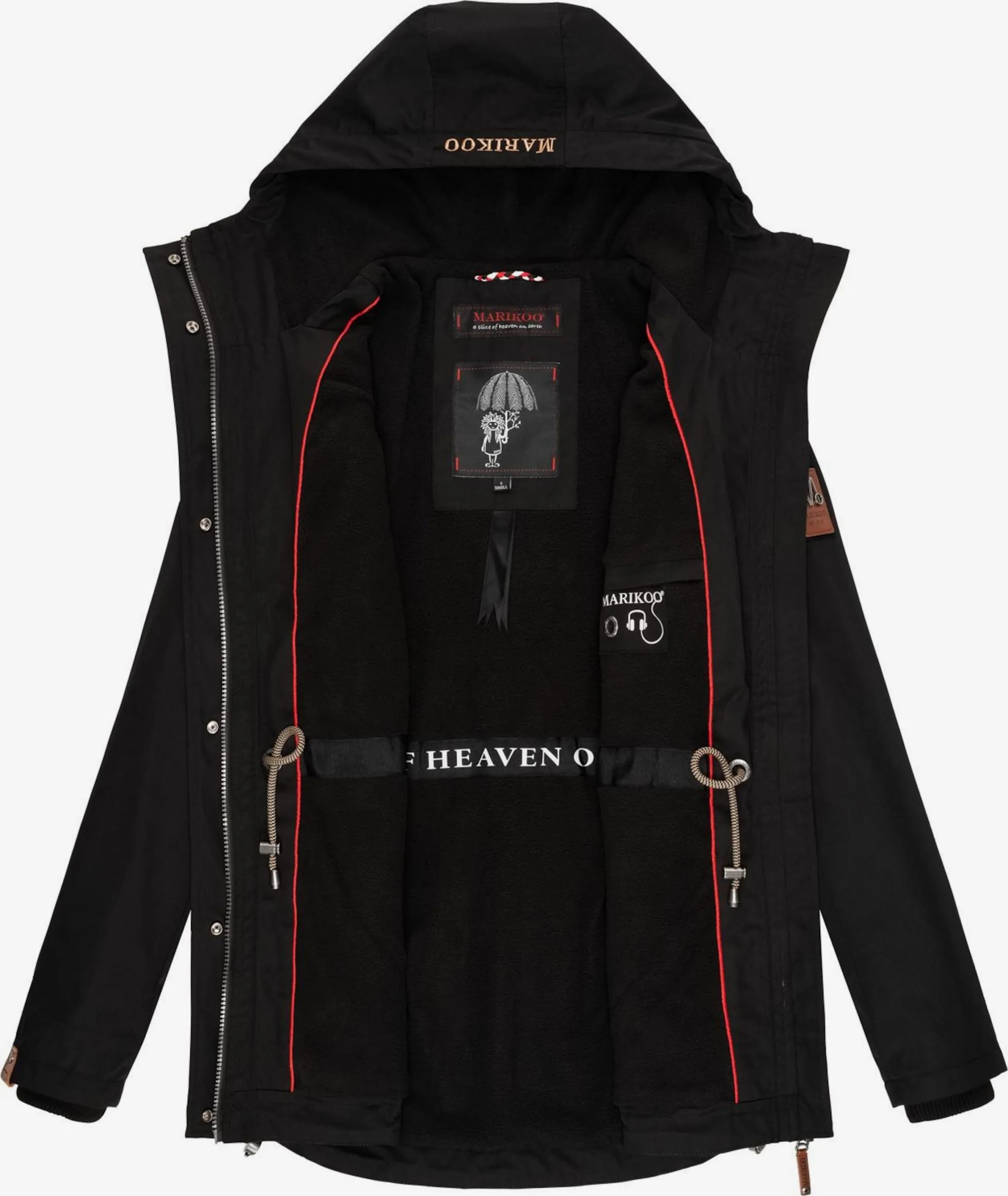 Marikoo Tussenjassen Tussenjas Babetaa Dames Zwart 7 Marikoo Tussenjassen Tussenjas Babetaa Dames Zwart - Afbeelding 5