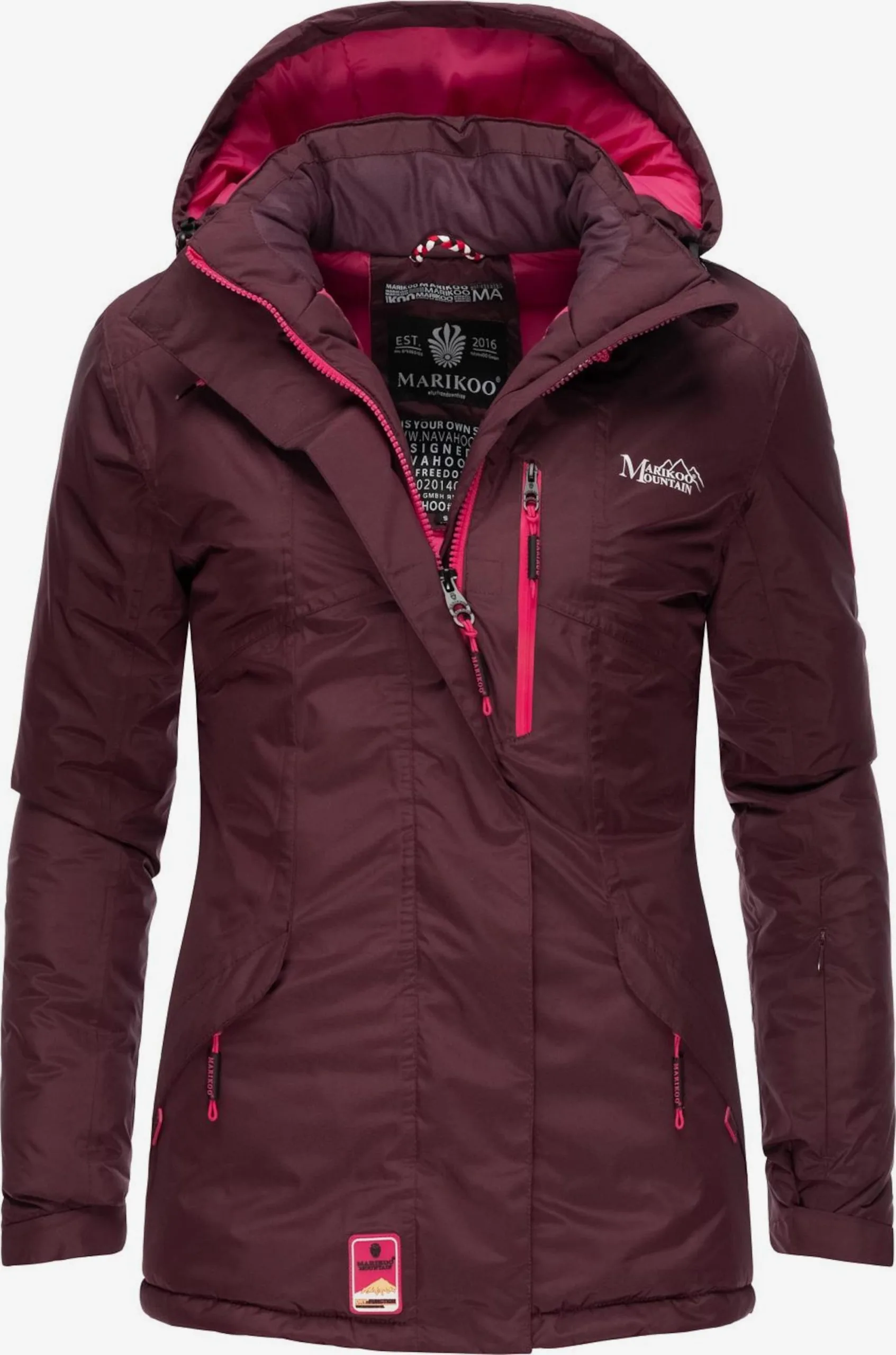 Marikoo Outdoor Jassen Functionele Jas Rabeaa Dames Bourgogne 3 Marikoo Outdoor Jassen Functionele Jas Rabeaa Dames Bourgogne