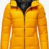 Marikoo Winterjassen Winterjas Leandraa Dames Goudgeel