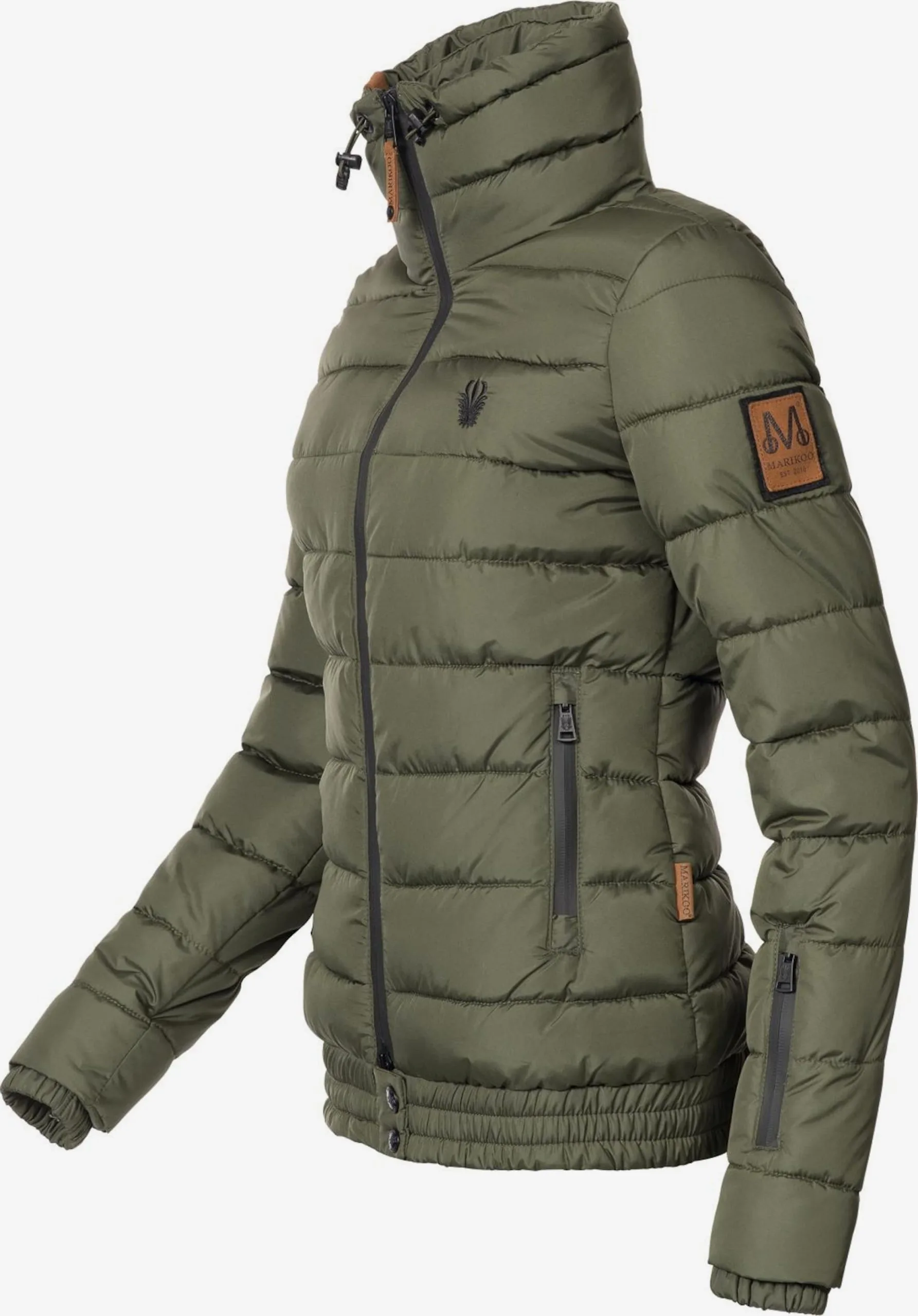 Marikoo Winterjassen Winterjas Poison Dames Kaki 4 Marikoo Winterjassen Winterjas Poison Dames Kaki - Afbeelding 2