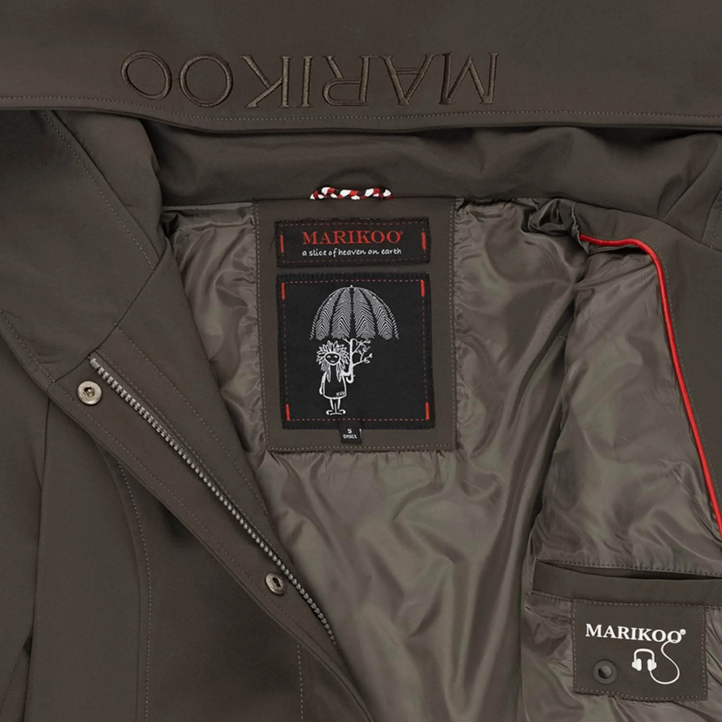 Marikoo Regenmantels Functionele Mantel Mayleen Dames Bruin 7 Marikoo Regenmantels Functionele Mantel Mayleen Dames Bruin - Afbeelding 5