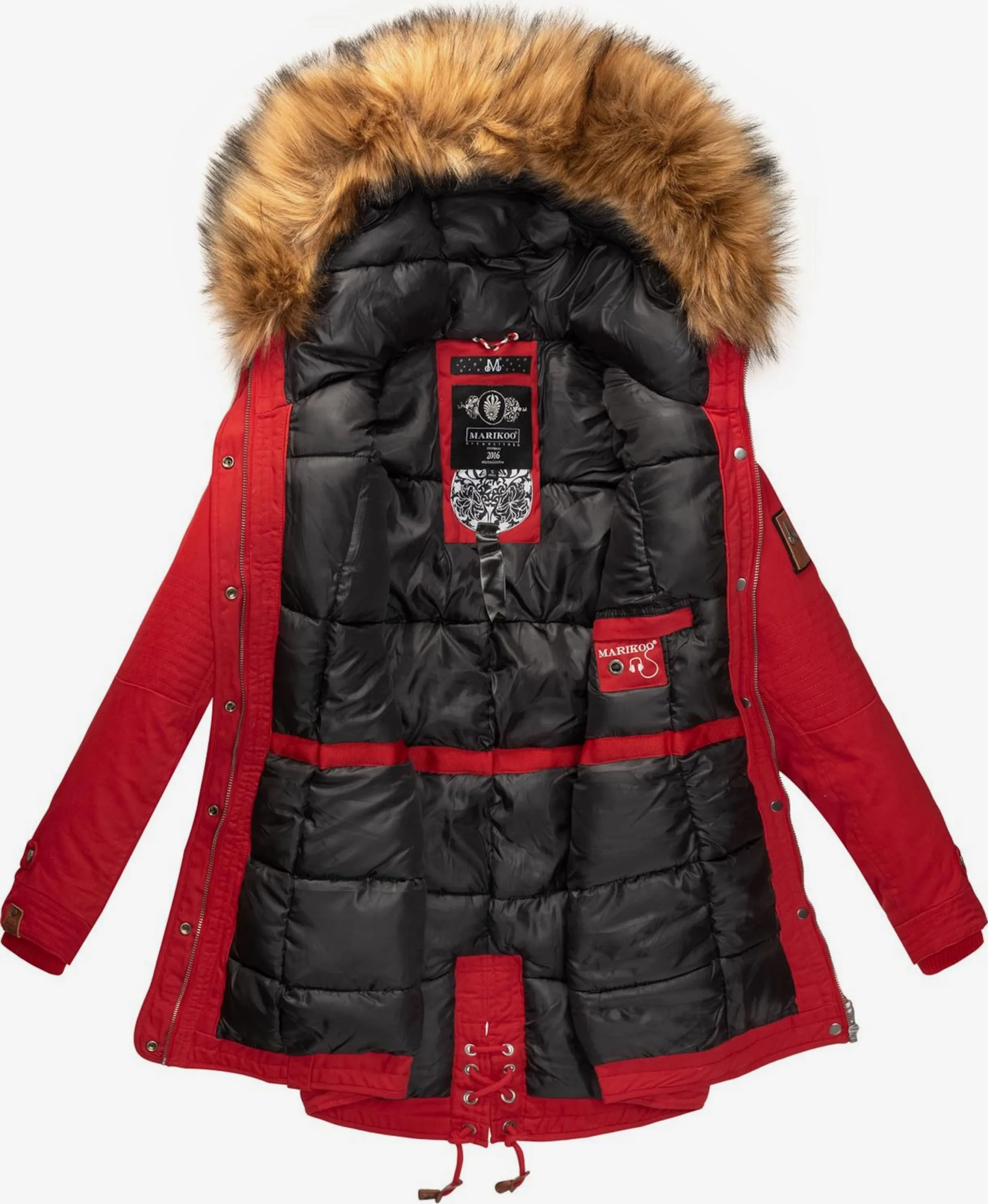 Marikoo Parkas Winterparka La Viva Dames Lichtrood 7 Marikoo Parkas Winterparka La Viva Dames Lichtrood - Afbeelding 5