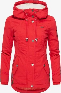 Marikoo Winterjassen Winterjas Bikoo Dames Rood