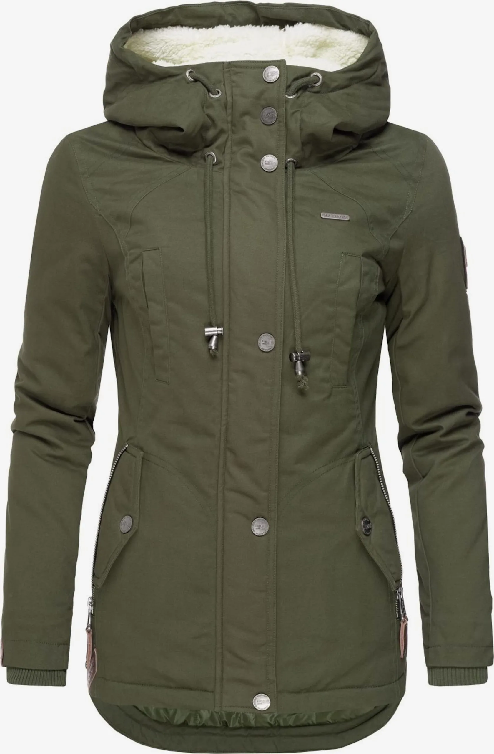 Marikoo Winterjassen Winterjas Bikoo Dames Kaki 3 Marikoo Winterjassen Winterjas Bikoo Dames Kaki