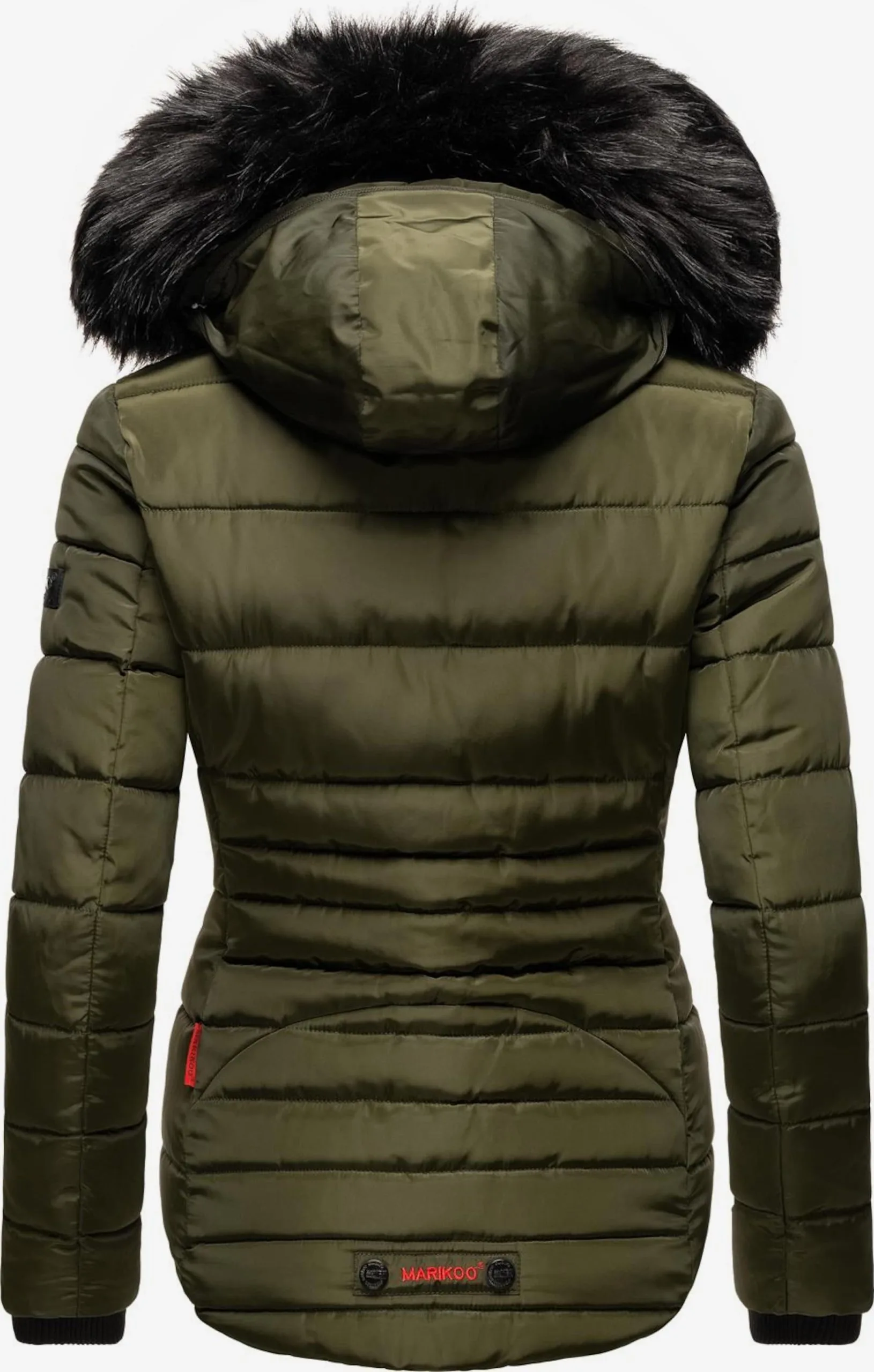 Marikoo Winterjassen Winterjas Lotusblüte Dames Olijfgroen 5 Marikoo Winterjassen Winterjas Lotusblüte Dames Olijfgroen - Afbeelding 3