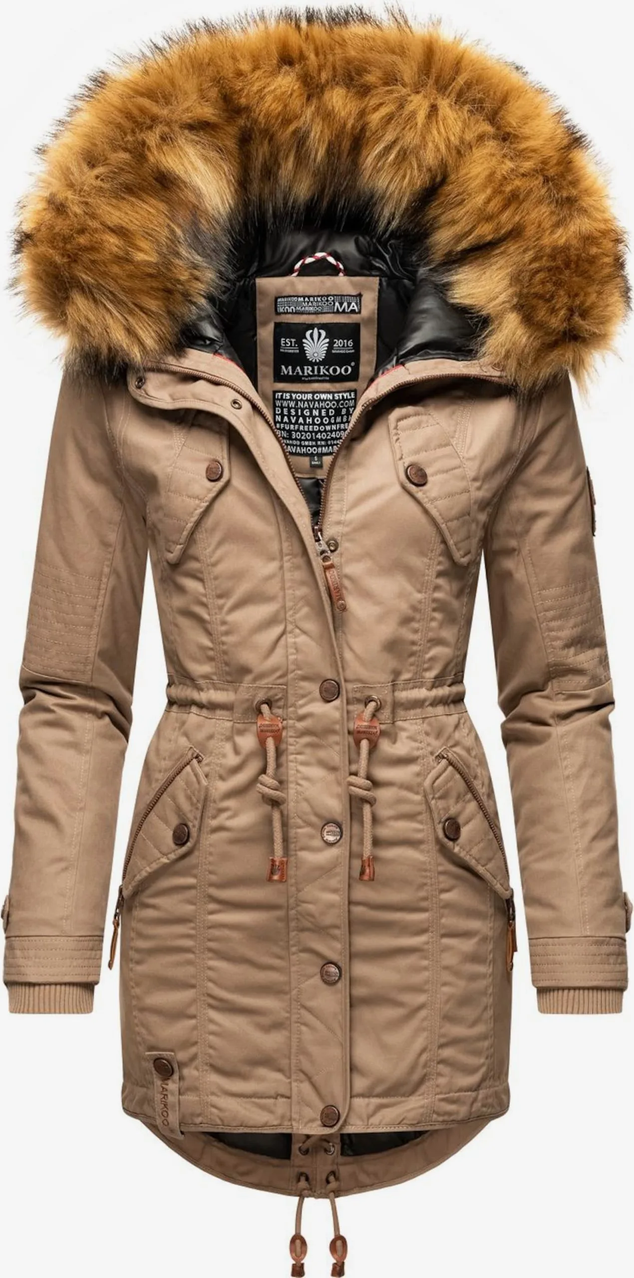 Marikoo Parkas Winterparka La Viva Dames Lichtbeige 3 Marikoo Parkas Winterparka La Viva Dames Lichtbeige
