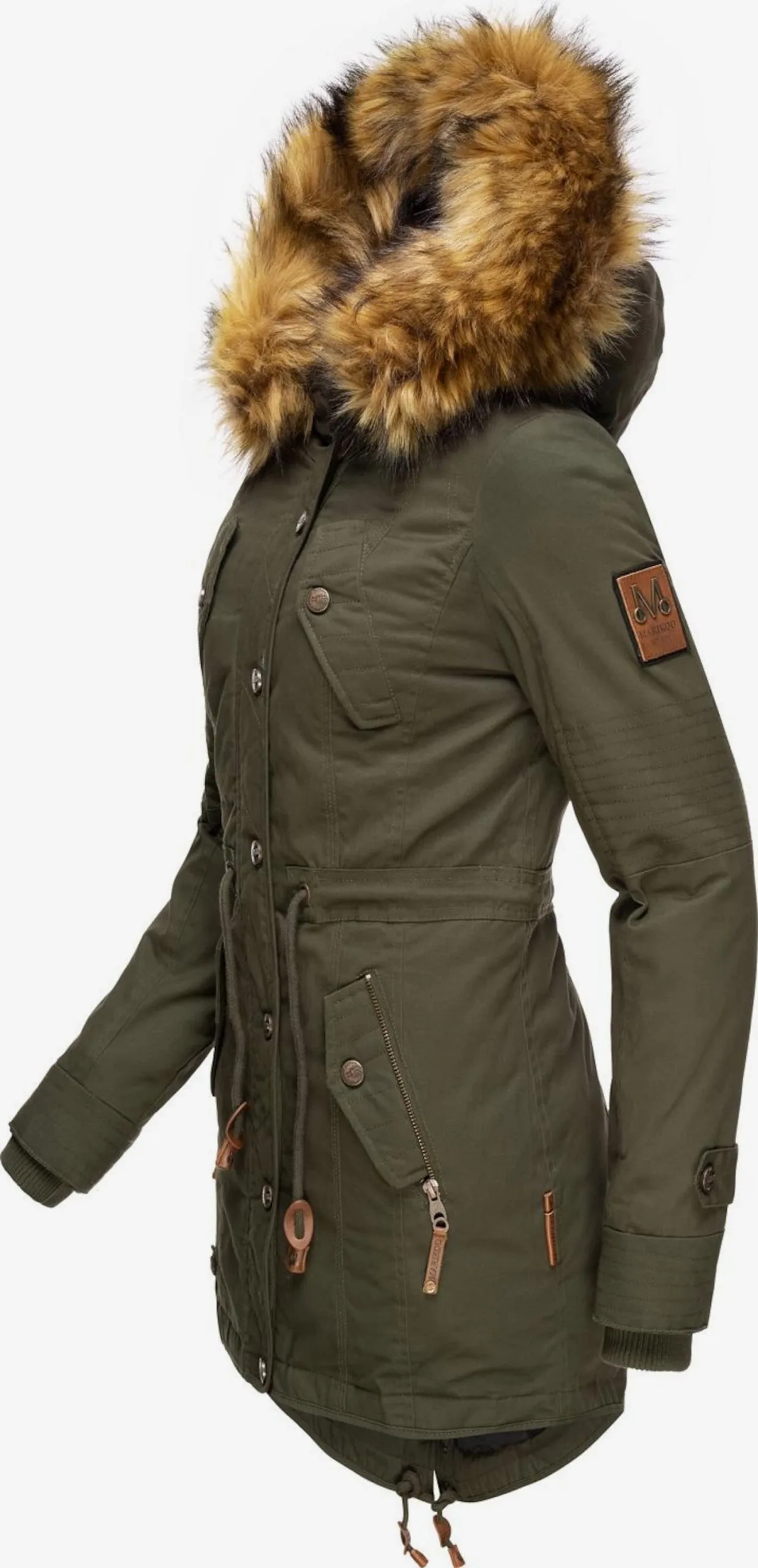 Marikoo Parkas Winterparka Dames Kaki 4 Marikoo Parkas Winterparka Dames Kaki - Afbeelding 2