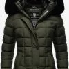 Marikoo Winterjassen Winterjas Qesraa Dames Kaki -Groot Warenhuis Marikoo b2c39162b1f53378921563e8506171d1