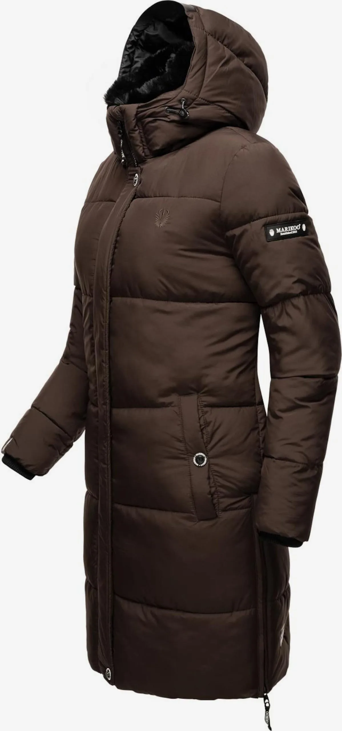 Marikoo Wintermantels Wintermantel Dames Chocoladebruin 4 Marikoo Wintermantels Wintermantel Dames Chocoladebruin - Afbeelding 2