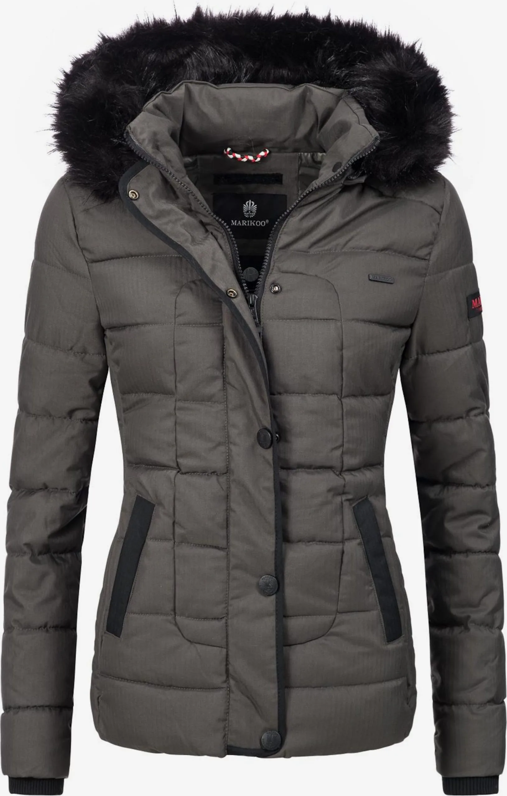 Marikoo Winterjassen Winterjas Unique Dames Antraciet 3 Marikoo Winterjassen Winterjas Unique Dames Antraciet