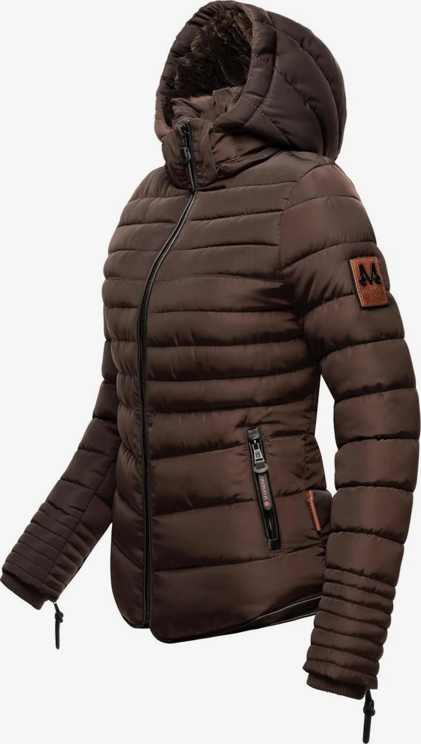 Marikoo Winterjassen Winterjas Amber Dames Donkerbruin 4 Marikoo Winterjassen Winterjas Amber Dames Donkerbruin - Afbeelding 2