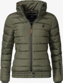 Marikoo Winterjassen Winterjas Poison Dames Kaki