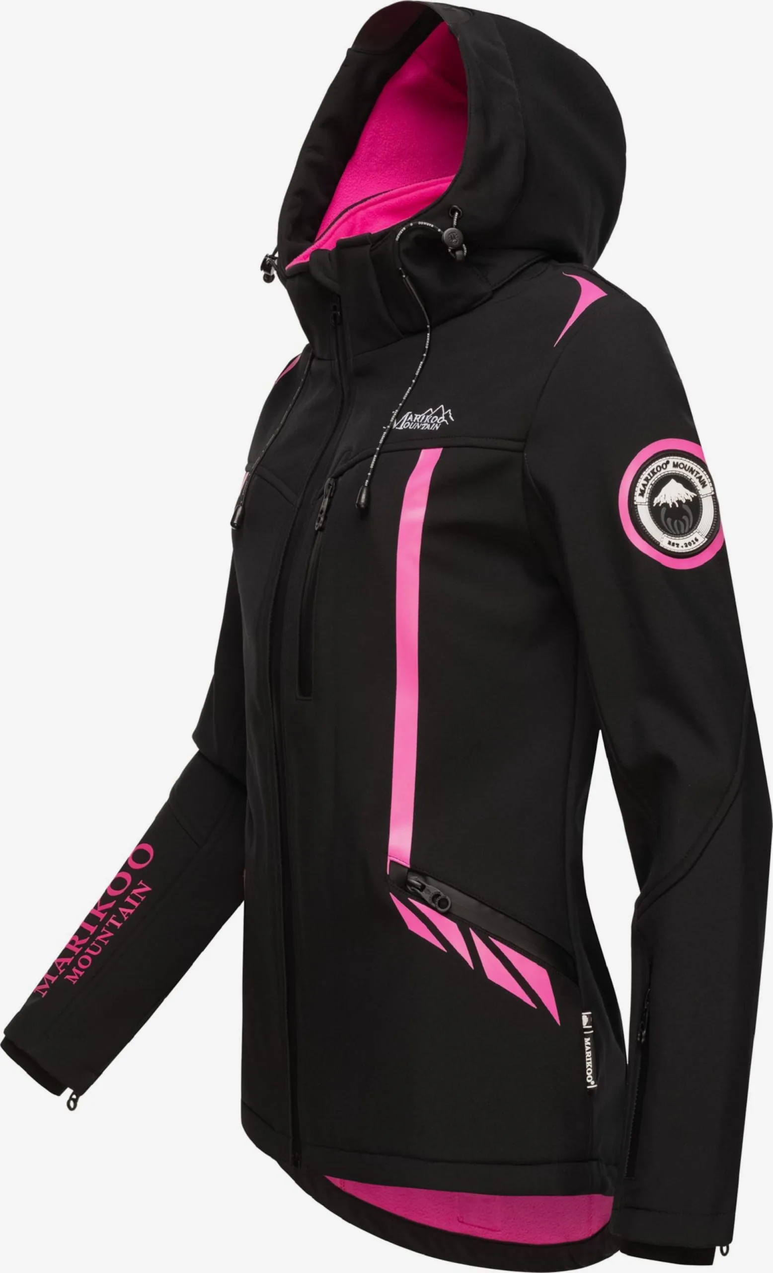 Marikoo Winterjassen Winterjas Dames Zwart 4 Marikoo Winterjassen Winterjas Dames Zwart - Afbeelding 2