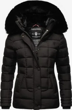 Marikoo Winterjassen Winterjas Qesraa Dames Zwart