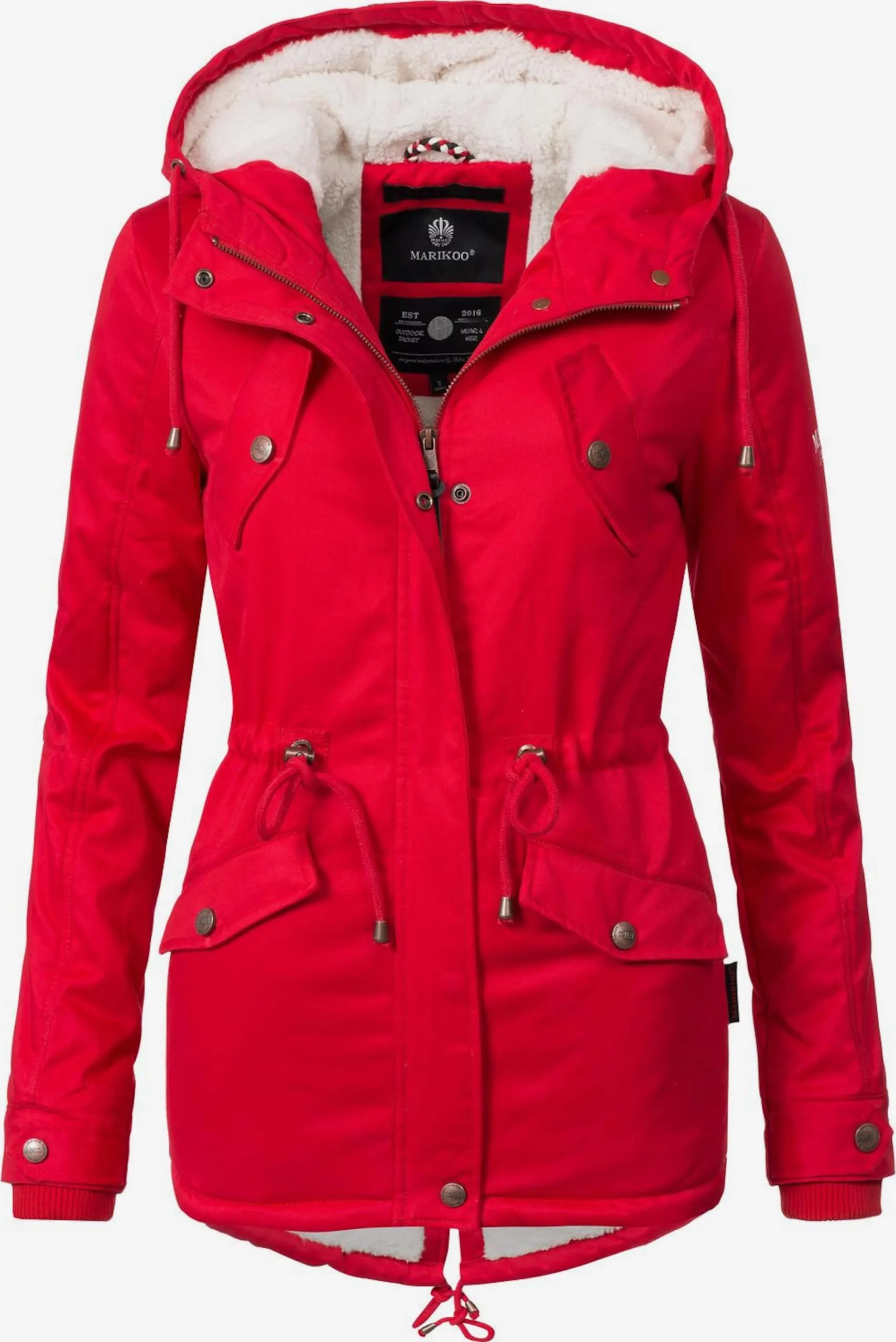 Marikoo Winterjassen Winterjas Manolya Dames Rood 3 Marikoo Winterjassen Winterjas Manolya Dames Rood