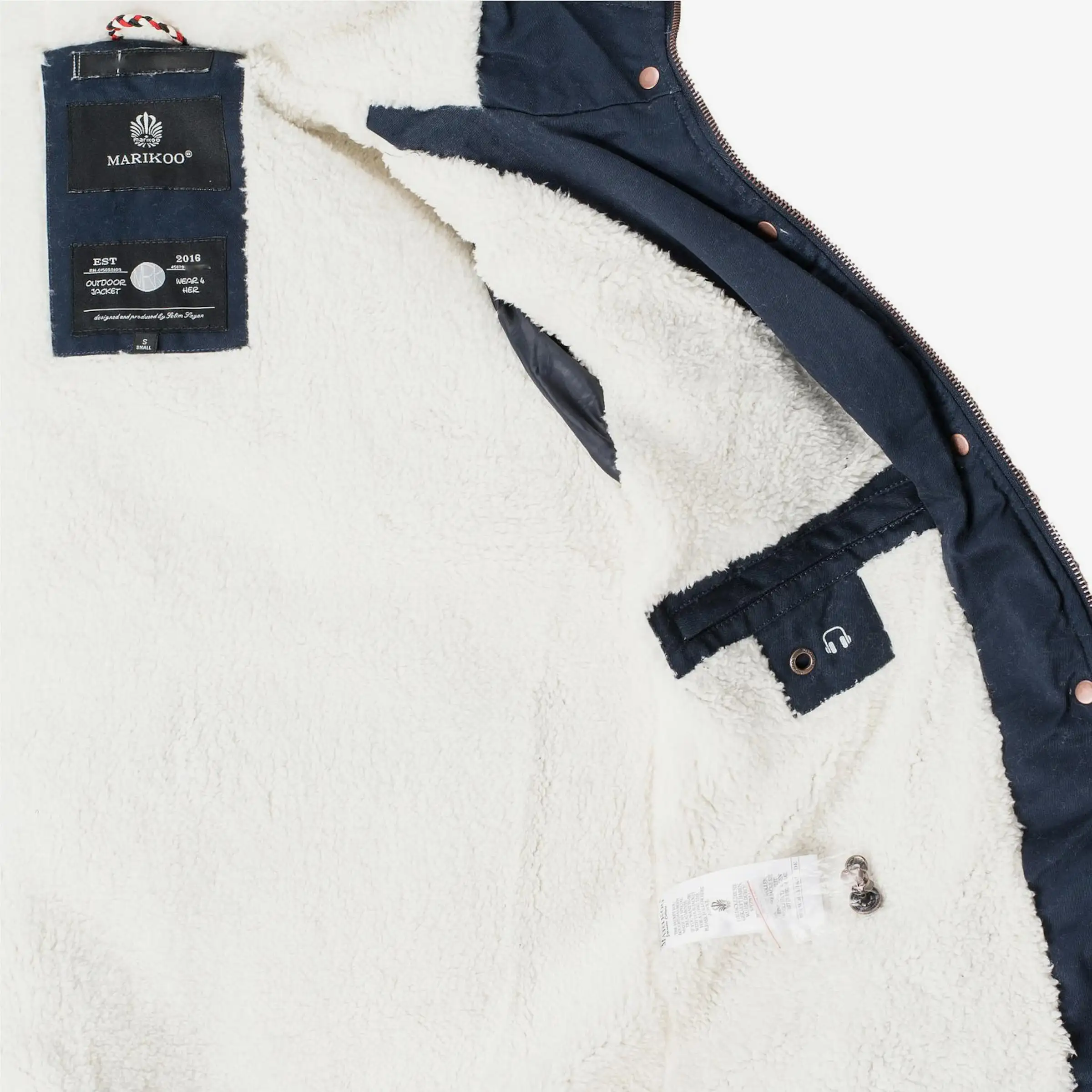 Marikoo Winterjassen Winterjas Manolya Dames Navy 10 Marikoo Winterjassen Winterjas Manolya Dames Navy - Afbeelding 8