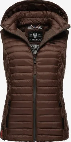 Marikoo Bodywarmers Bodywarmer Hasenpfote Dames Chocoladebruin -Groot Warenhuis Marikoo d4c6c5a82e445eef53fcd5a26a451154