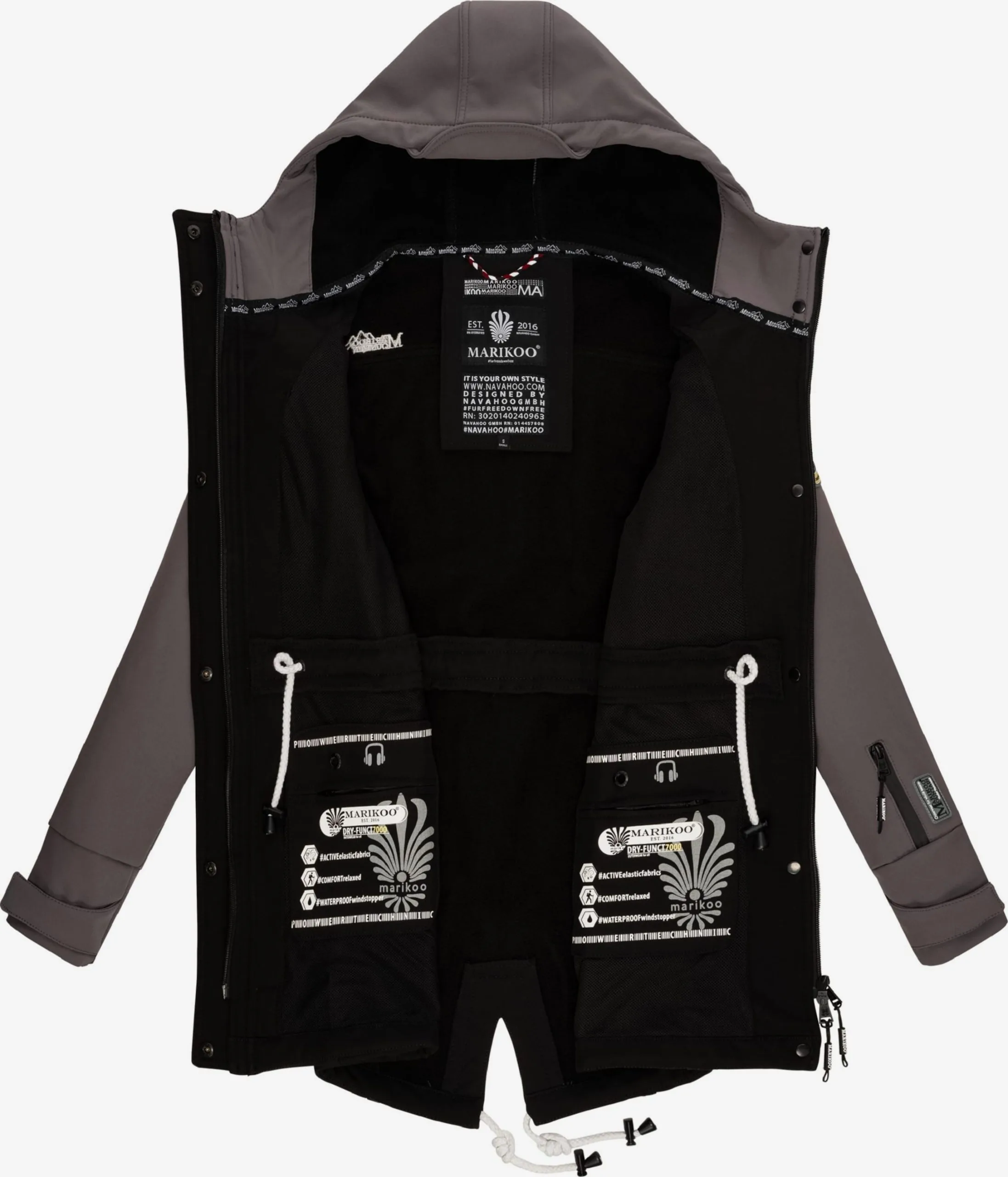 Marikoo Regenmantels Functionele Mantel Zimtzicke Dames Taupe 6 Marikoo Regenmantels Functionele Mantel Zimtzicke Dames Taupe - Afbeelding 4