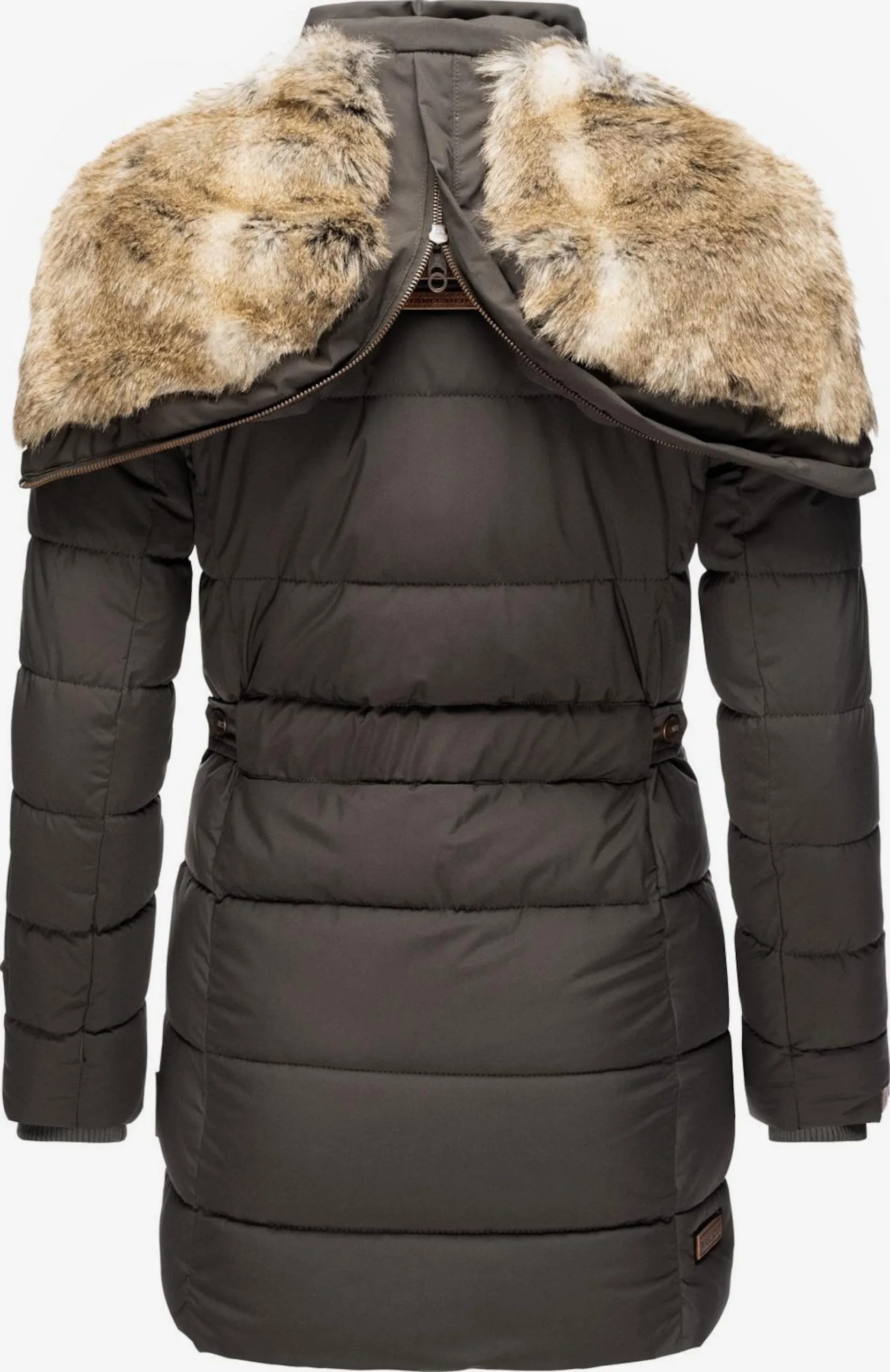 Marikoo Korte Mantels Wintermantel Dames Basaltgrijs 5 Marikoo Korte Mantels Wintermantel Dames Basaltgrijs - Afbeelding 3